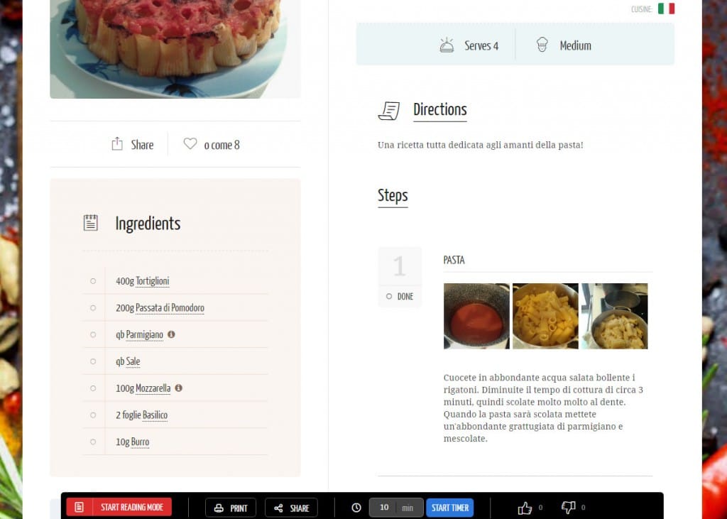 EveryCooking - Gestione delle Ricette