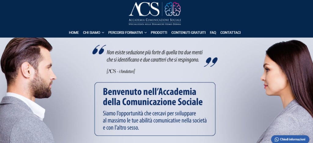 Sito Web di ACS Comunicazione con e-Commerce e Blog